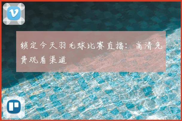 锁定今天羽毛球比赛直播：高清免费观看渠道